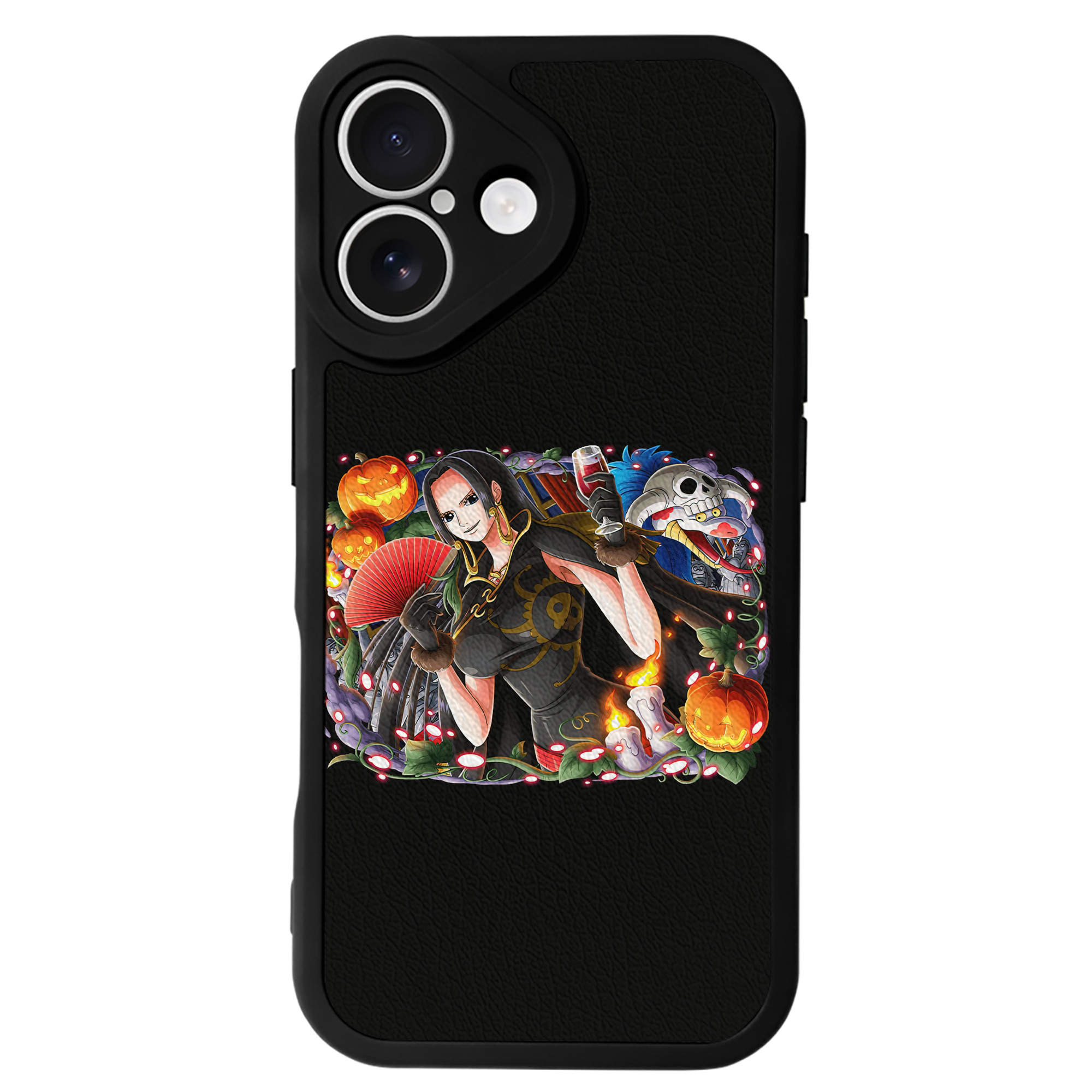 （画像用） ワンピース ボア・ハンコック ONE PIECE Boa·Hancock 【iPhone 16シリーズ対応】シリコンスマホケース（レザー調） 材質：シリコン